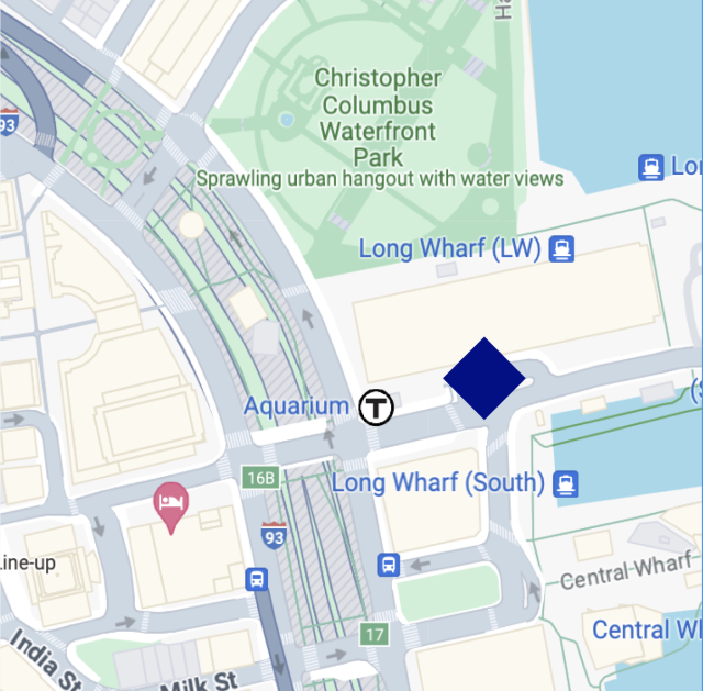 Map Location of Marriott Long Wharf